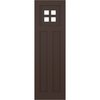 Ekena Millwork True Fit PVC San Antonio Mission Style Fixed Mount Shutters, Raisin Brown, 15"W x 58"H TFP001ST15X058TB